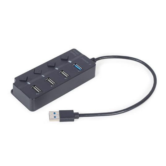  Gembird UHB-U3P1U2P3P-01 4 prievadų USB šakotuvas (1 x USB 3.1 + 3 x USB 2.0) 