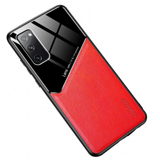  Mocco Lens Leather Back Case for Xiaomi Mi 10T Red 