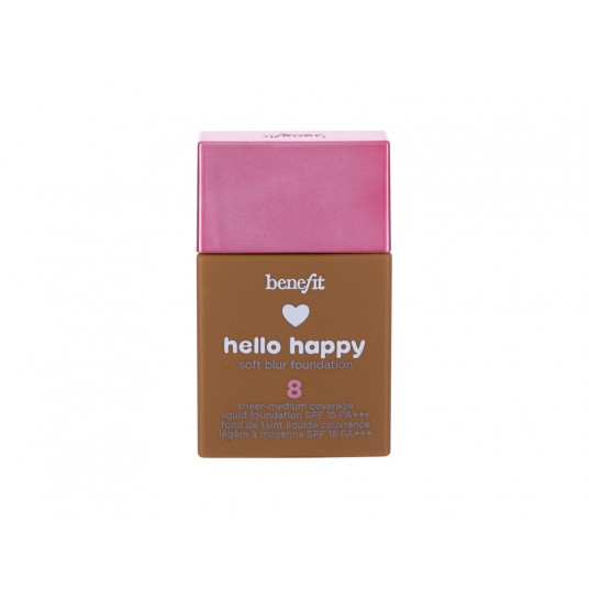  Makiažo pagrindas Benefit Hello Happy SPF15 08 Tan Warm, 30ml 