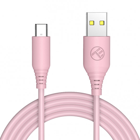  Tellur Silicone USB to Type-C cable 3A 1m pink 