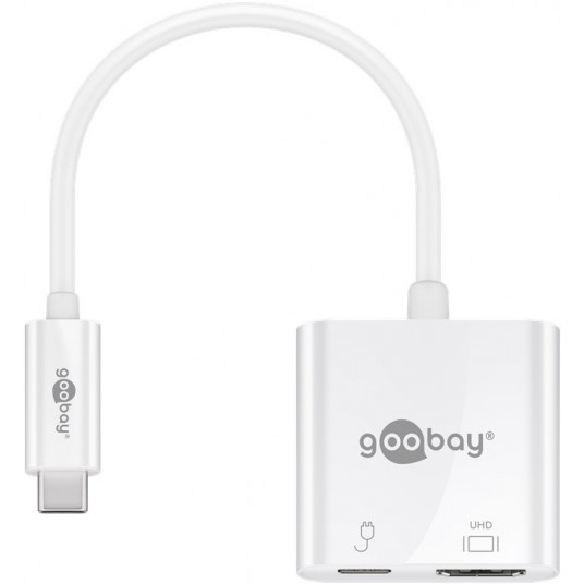  Goobay USB-C HDMI Adapter (4k 60 Hz) 	62110 White 