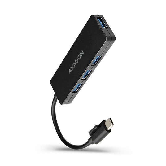  USB šakotuvas AXAGON HUE-G1C 4x USB3.2 Gen 1 SLIM hub w. 14cm USB Type-C cable 