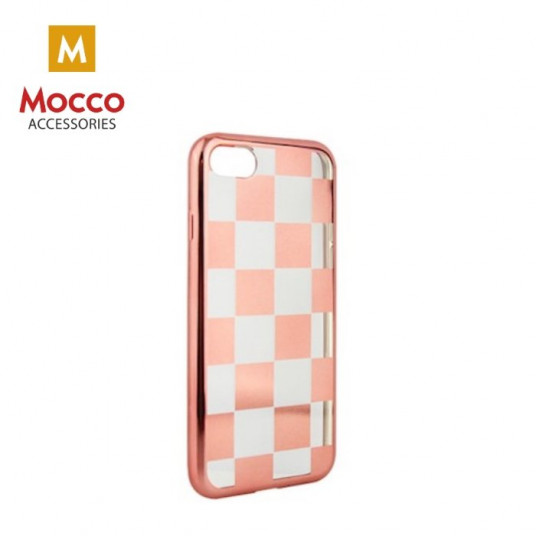 Dėklas Mocco ElectroPlate Chess Silicone Case for Apple iPhone 6 Plus / 6S Plus Rose Gold