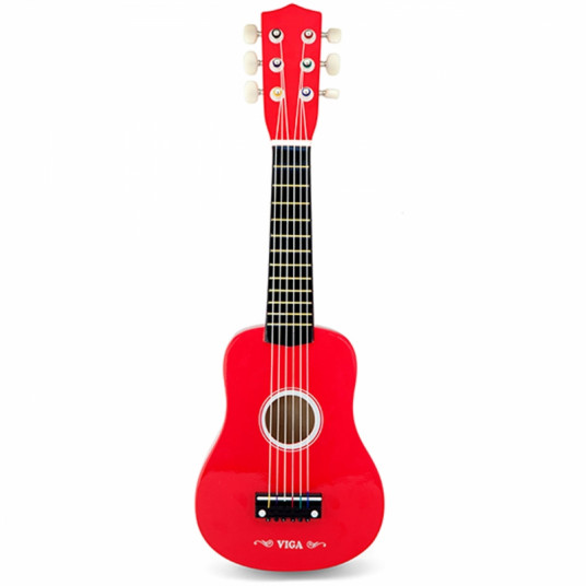 Medinė gitara vaikams, raudona