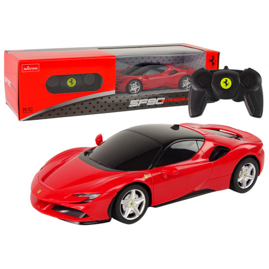  Nuotoliniu būdu valdomas automobilis Ferrari SF90 Rastar, raudonas 