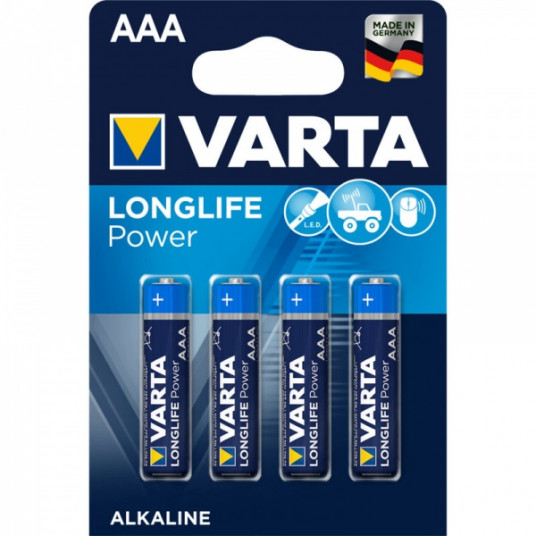  Baterijos Varta LONG LIFE POWER LR03/AAA (High Energy) 4xAAA (4903) 