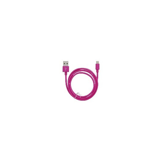  Kabelis MOB:A USB-A - lightning 2.4A, 1m, rožinis 