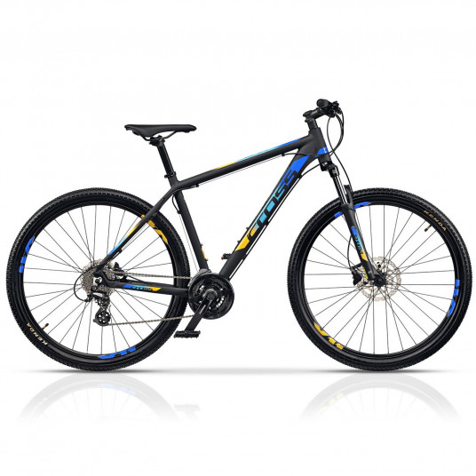  Dviratis CROSS GRX 9 29" 27G dydis 22" (56cm) (juoda/mėlyna/geltona) 